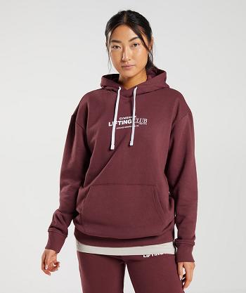 Sudadera Con Capucha Gymshark Social Club Oversized Mujer Rosas Marrones | CO 2004CTV